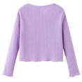 thumbnail image 3 of Spazoro Kids Girls Shirts Tee, Long Sleeve Solid Color Crew Neck 2025 Casual Loose Tops for Child Girls Purple Size 15 T, 3 of 3