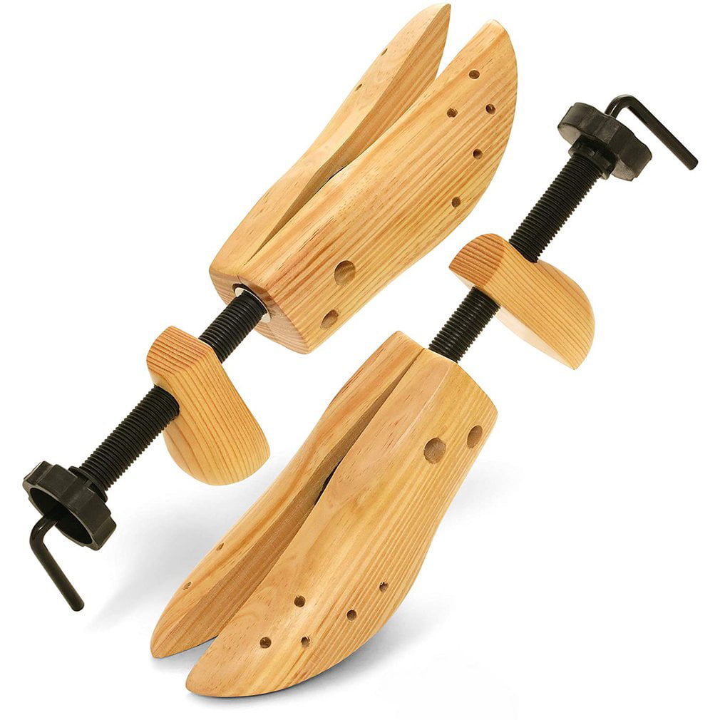 Wooden Shoe Stretcher Mens Adjustable Shaper Expander Keeper Wood Uk Size 7-12 