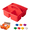 Gules, variant on Portable 3 Compartments Storage with Carrying Handle,Divided Basket, Multiuse Arts Caddies, for Home Room School Supplies Storage