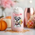thumbnail image 4 of Happy Valentine's Day Schnauzer holding flowers 16oz Glass Cup Mug Miniature Schnauzer Dog Lover Glass Can - 3005, 4 of 5