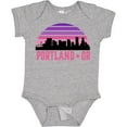 thumbnail image 3 of Inktastic Portland Oregon Retro Sunset Skyline Girls Baby Bodysuit, 3 of 5