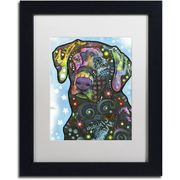 Trademark Fine Art "27" Canvas Art by Dean Russo, White Matte, Black Frame