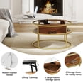 thumbnail image 4 of Dextrus Round Lift Top Coffee Table, Marble Center Tables with Hidden Storage Compartment for Living Room/Home Office, Gold, 4 of 7