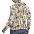thumbnail image 6 of Pofeuu Squirrels and Trees Print Mens Casual Hooded Collar Drawstring Hoodies Pullover Sweatshirts Casual Long Sleeve Shirts-Large, 6 of 7