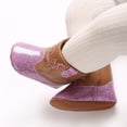 thumbnail image 6 of CAICJ98 Baby Cowboy Cowgirl Boots Infant Newborn Cowboy Boots Toddler Girls Mid Calf Purple,4.5(Infant/Toddler), 6 of 7