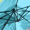 thumbnail image 3 of Furniture of America Keldon 10' Double Top Square Outdoor Umbrella, Teal, 3 of 9