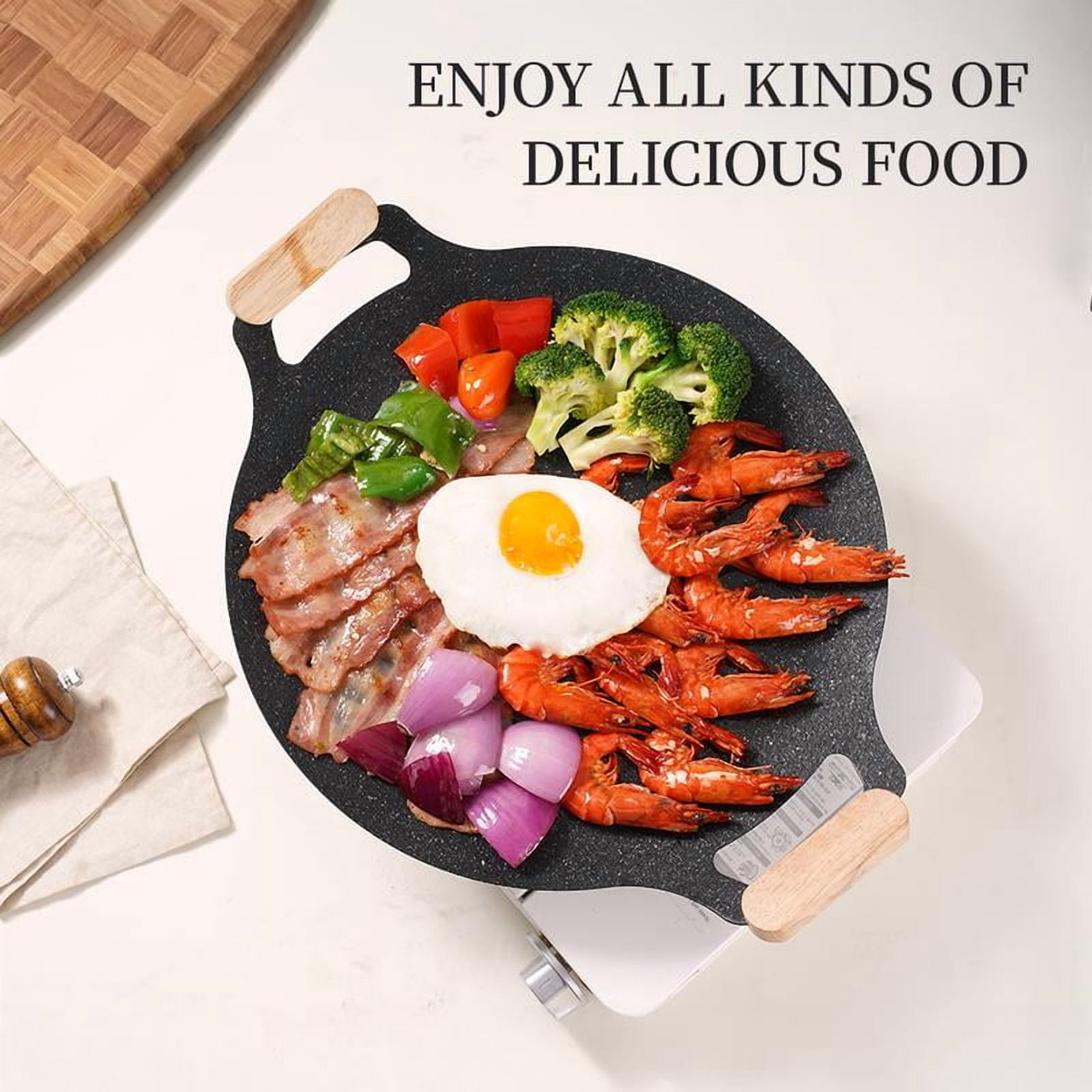 Grill Pan Non Stick Pan Barbecue Plate BBQ Portable Grill,Camping Korea Griddle Grill Pan Outdoor Camping BBQ Stove Roasting Grill Plate Kitchenware Nonstick