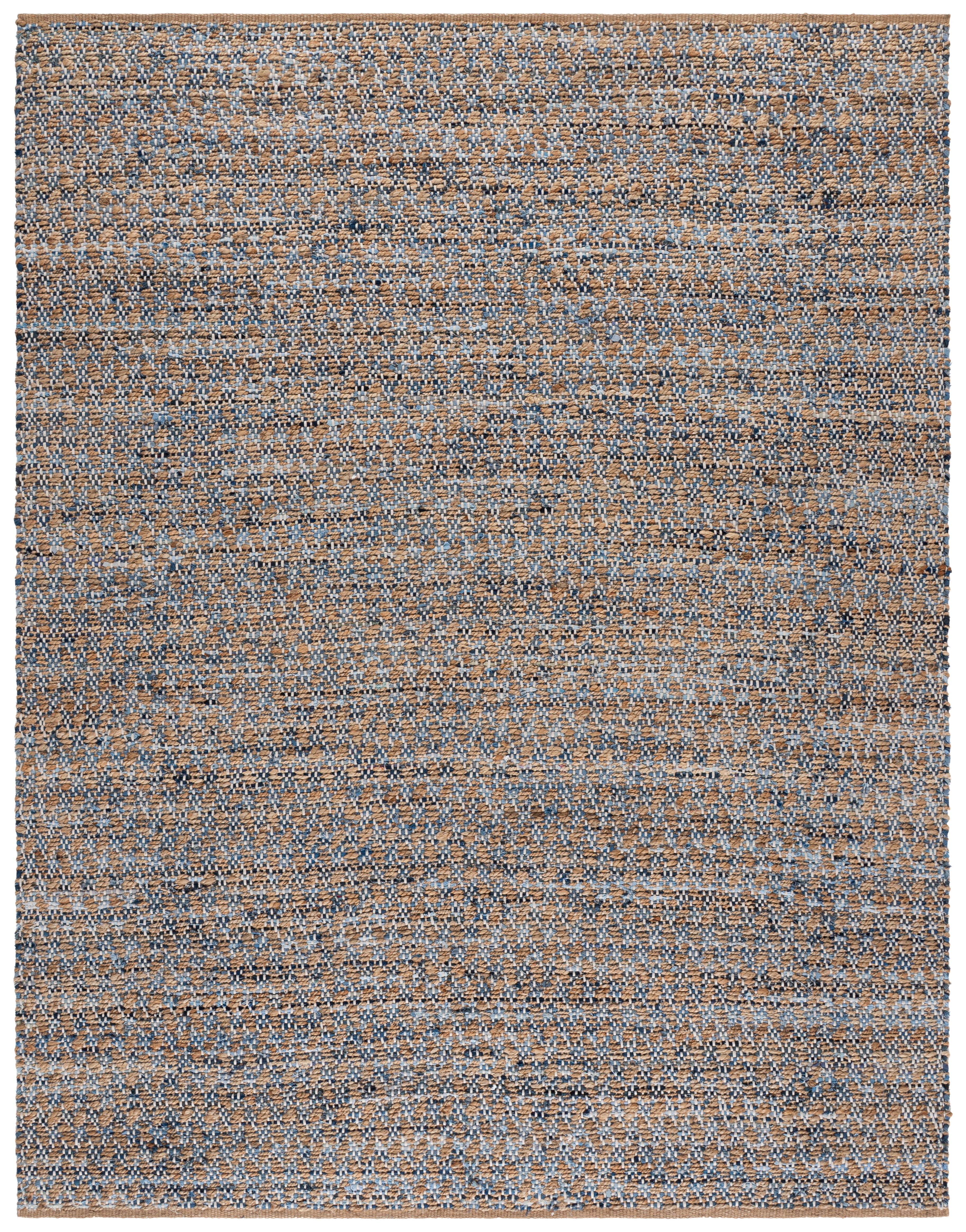 SAFAVIEH Cape Cod Phylliss Geometric Area Rug, Blue/Natural, 10' x 14'