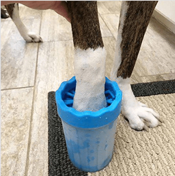 Happypapa Dog Paw Cleaner Portable Dog Foot Washer Cup Detachable Dirty Dog Paw Washer for Cat & Dog with Soft Silicone Brush 