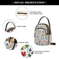 thumbnail image 4 of FORMRS Crossbody Bag for Women Quilted Travel Shoulder Cell Phone Purse with Chain Strap Handbag, Green Wildflower Pattern, 4 of 7