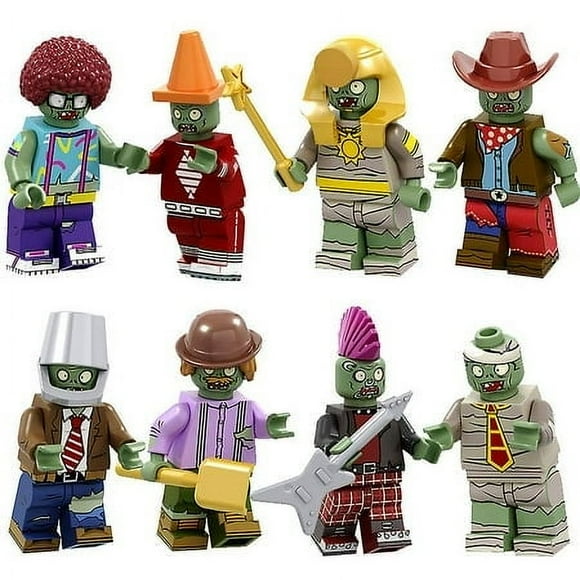 16/8 Plants Vs. Zombies Building Blocks Playset Compatible With Lego Building Toy Bucket Zombie Rock Zombie Minifigures