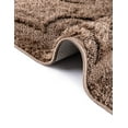 thumbnail image 7 of Unique Loom Floral Shag Collection Area Rug - Carved (8' x 10' Rectangle Brown), 7 of 7