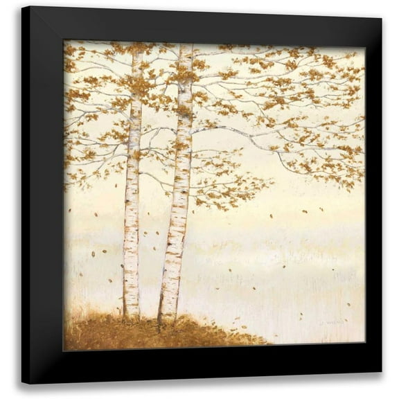 Wiens, James 12x12 Black Modern Framed Museum Art Print Titled - Golden Birch I Off White