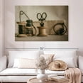 thumbnail image 2 of Elephant Stock Antique Sewing Kit Wall Art - Horizontal Canvas Wall Art - Living Room Wall Decor - Hobbies And Lifestyle Canvas - Gray And Brown Decor - 51" x 34", 2 of 8