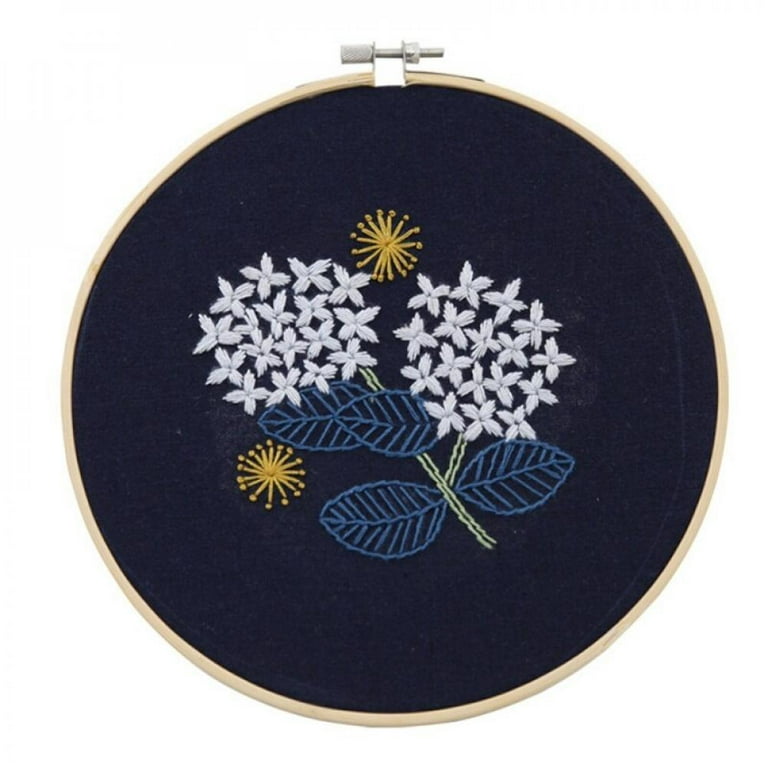 Europe DIY Ribbon Flowers Embroidery Set with Frame for Beginner
