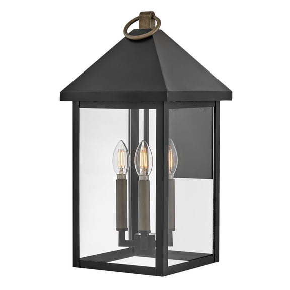 81525BK Lark Rhett - 15W 3 LED Large Outdoor Wall Lantern-19.5 Inches Tall and 9.5 Inches Wide