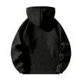 thumbnail image 4 of Resicozy Men Quarter Zip Hoodie Lightweight Mens Solid Color Pullover Long Sleeve Drop Shoulder Hooded Sweatshirt Black XL, 4 of 7