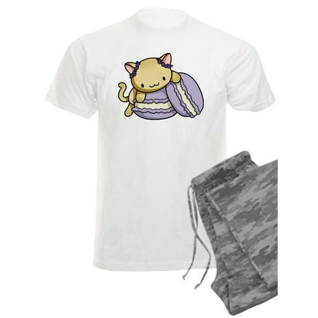 

CafePress - Macaron Kitty Pajamas - Men s Light Pajamas