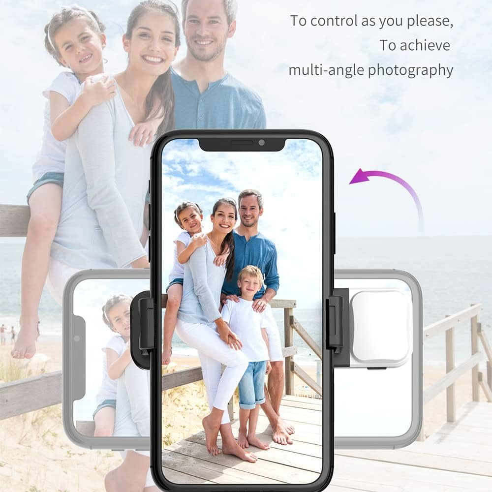 Tianle Selfie Stick Tripod with Fill Light,Stable Tripod Stand with Detachable Wireless Remote,Compatible with iPhone 15 Pro Max/15 Plus/14/13,GoPro, Samsung,LG,Google Smartphones(Mini Black+Light)