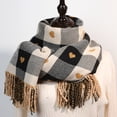 thumbnail image 2 of Curve Muse Women's Pattern Winter Warm Lattice Chunky Large Scarf-2 Pack-Pack A, 2 of 5