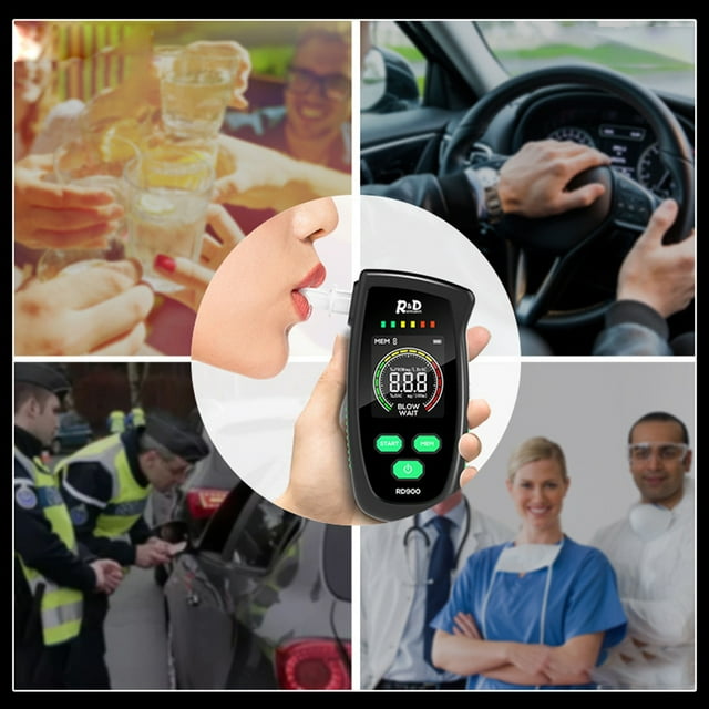 Breath High Accurancy Alcohol Tester Portable Digital LED Display Breathalyzer USB Rechargeable Breath Tester Breath Analyzer Alcohol Detection Device