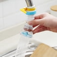 thumbnail image 6 of Fdelink Faucet Water Saver,Blue Spray Head,Water Filter Faucet Bathroom Sink Water Filter for Sink Bathroom Faucet Extender Kitchen Sink Water Filter 360° Adjustable Shower Head, 6 of 8