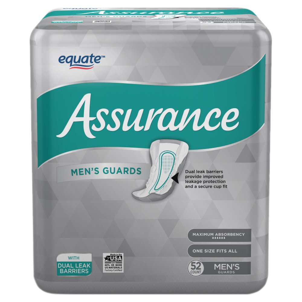Assurance Men's Maximum Absorbency Guards, 52 count