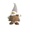 18" Plush and Portly Champagne Bobble Action Gnome Christmas Tabletop Figure