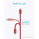 thumbnail image 5 of Cable USB C a USB C Anker 333, carga rápida de 6 pies y 100 W, paquete de 2, 5 of 7