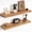 Natural-Flat Edge, 30inch, 2Packs, variant on Floating Shelves For Wall Decor  8" Deep Rustic Solid Elm Wood Mounted With Invisible Bracket Living Room Bathroom Bedroom Kitchen 20 Inch Set Of 2