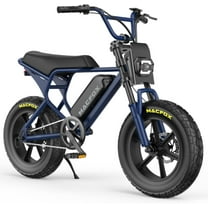 MACFOX M16 Mini Fat Tire Electric Bike for Teens, 750W Brushless Motor, 48V 10.4Ah Removable Battery, 20 MPH, 25 Mile Range, Wide 16x4 Tires, UL Certified (Blue)
