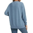 thumbnail image 4 of TEMEFON Women's Crewneck Sweatshirts Lightweight Long Sleeve Tunic Tops Cute Pullover Shirts, 4 of 5