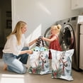 thumbnail image 5 of 2-Pack Waterproof Travel Laundry Bag Lightweight Polyester Duffle with Top Handle for Beach/Camping/School Christmas White Horse, 5 of 7