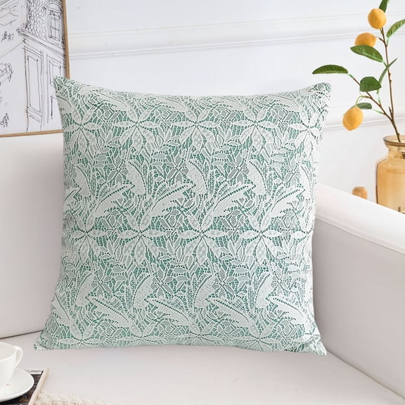 VALSEEL Pillow Cover Pillow Case French Lace Pillow Cotton Linen Floral Sofa Cushion Set Classic Elegant Embroidery