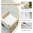 thumbnail image 6 of Guyou Rattan Patio Dining Chairs, Outdoor Wicker Chairs Set of 4, Modern Patio Metal Chairs for Dining Table, Outdoor Patio Chair with Cushions for Garden, Beige, 6 of 7