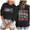 11-Black1332, variant on Women's Letter-Print Crew Neck Sweatshirt Retro Long-Sleeve Sweatshirts Family Gathering Crew Pullover