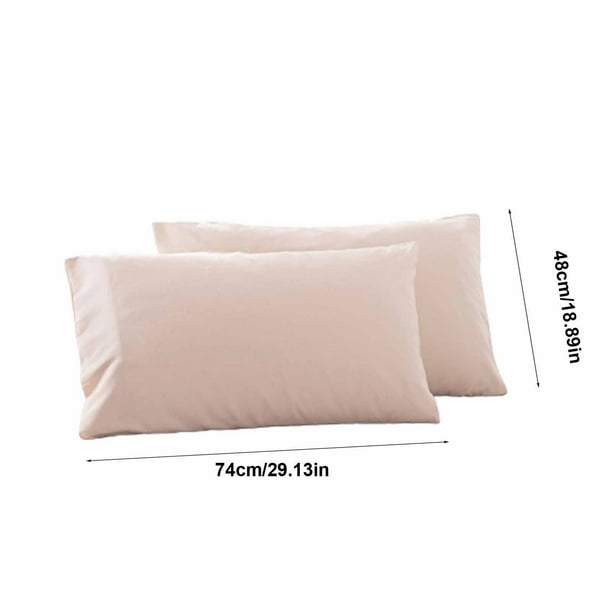Paquete de 2 fundas aislantes de fibra para almohadas | Fundas de poliéster suave y transpirable | Fundas de almohada protectoras, resistentes al aceite y absorbentes del sudor, para hoteles y hoga