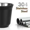 thumbnail image 4 of Juego de Tazas de Café Expreso de Acero Inoxidable de 80 Ml, Paquete de 2 Tazas de Café de Acero Inoxidable 304 de Doble Pared de 2,7 Oz, Color Negro, 4 of 5
