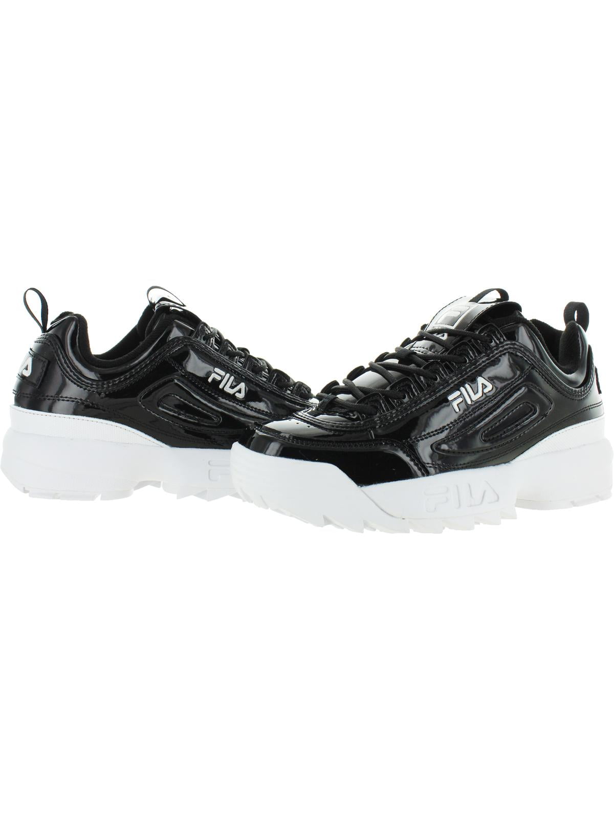 Fila II Premium Patent Women's Shoes Black-White - Walmart.com