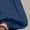 #0128-Navy, variant on Ladies Summer Maxi Dresses Loose Casual Classic Plain Off Shoulder Long Sleeve Pleated Hem Long Sundress Daily