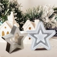 Harliver Star Dropper Mold Candle Jar Mold, 3D Pentagram Shaped