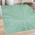 thumbnail image 1 of Abstract Art Decorative Rug, Vortex Design with Fireworks Celebration Inspired Concentric Stripes, Quality Carpet for Bedroom Dorm and Living Room, 6 Sizes, Mint Green, by Ambesonne, 1 of 4