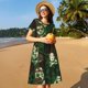 thumbnail image 4 of Balery Camouflage Skull Vestidos sueltos de manga corta para mujer, vestidos de verano 2025, vestidos casuales de corte A con vuelo., 4 of 6
