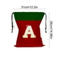 thumbnail image 3 of Taicans 26 Letter Christmas Gift Bags - 12.2x14.96in Red Drawstring Storage Bags,Reusable Holiday Tote for Small Gifts & Tree Decor (Santa/Snowflake Pattern)‌, 3 of 5