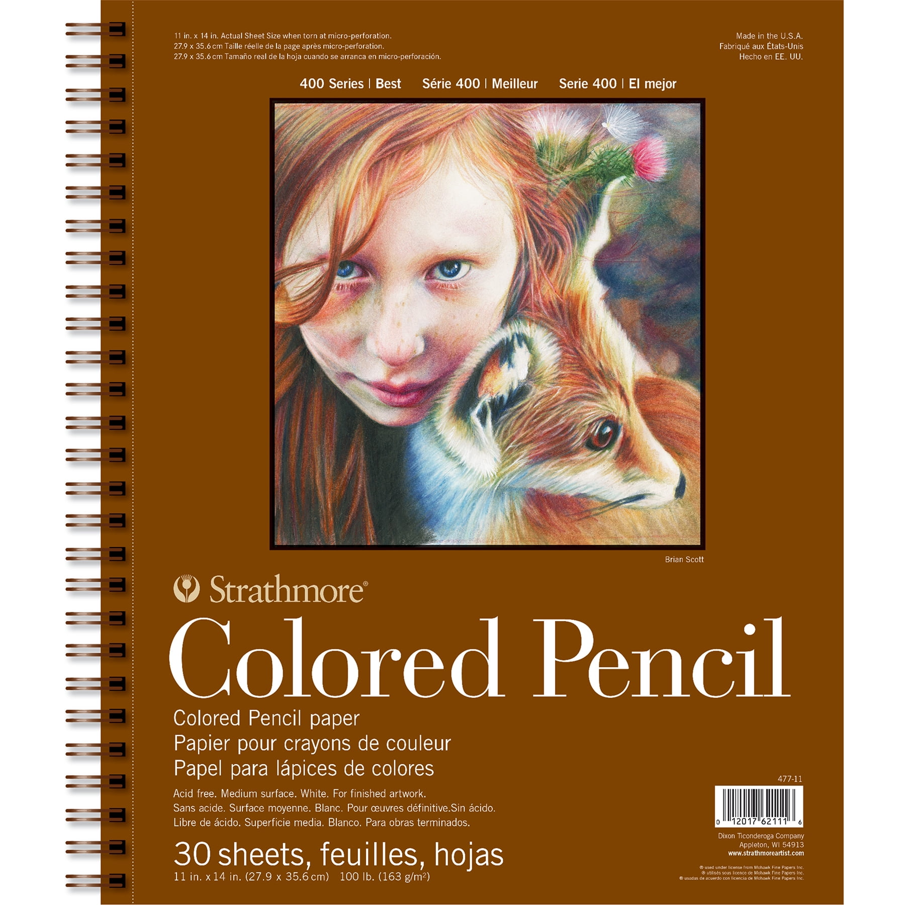 Strathmore 18" x 24" Wire Bound Colored Pencil Pad