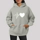 thumbnail image 2 of WILLBEST Sudadera con Capucha y Cordón Ajustable, Estilo Casual, para Mujer, Ideal para Otoño E Invierno, Perfecta para Actividades Al Aire Libre Tallas Grandes, con Estampado de Letras Grande, 2 of 6