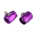 thumbnail image 5 of 4pcs AN6 Hex Purple Car Hose Finisher Clamp Adapter Line End Cover Connector, 5 of 6