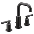 thumbnail image 1 of Grifo para lavabo de baño Moen Gibson, dos manijas, negro mate, 1 of 9