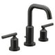 thumbnail image 1 of Grifo para lavabo de baño Moen Gibson, dos manijas, negro mate, 1 of 9
