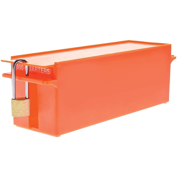Nadex AEX1-1013 Quarter Roll Storage Box, Holds up to $300, Durable Stackable Organizer